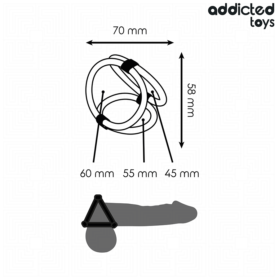 ADDICTED TOYS - ANNEAU PÉNIS TRIPLE – Image 4
