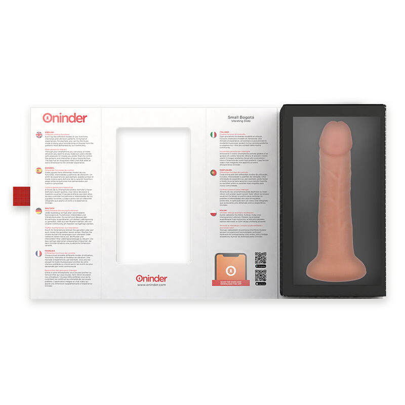 ONINDER - PETIT GODE VIBRATEUR BOGOTÁ 9 VITESSES NATUREL 17.5 CM -O- 4 CM - APPLICATION GRATUITE – Image 4