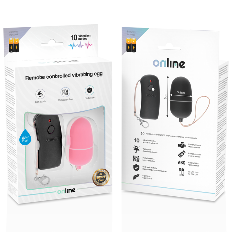 ONLINE - OEUF VIBRANT AVEC TÉLÉCOMMANDE ROSE – Image 4