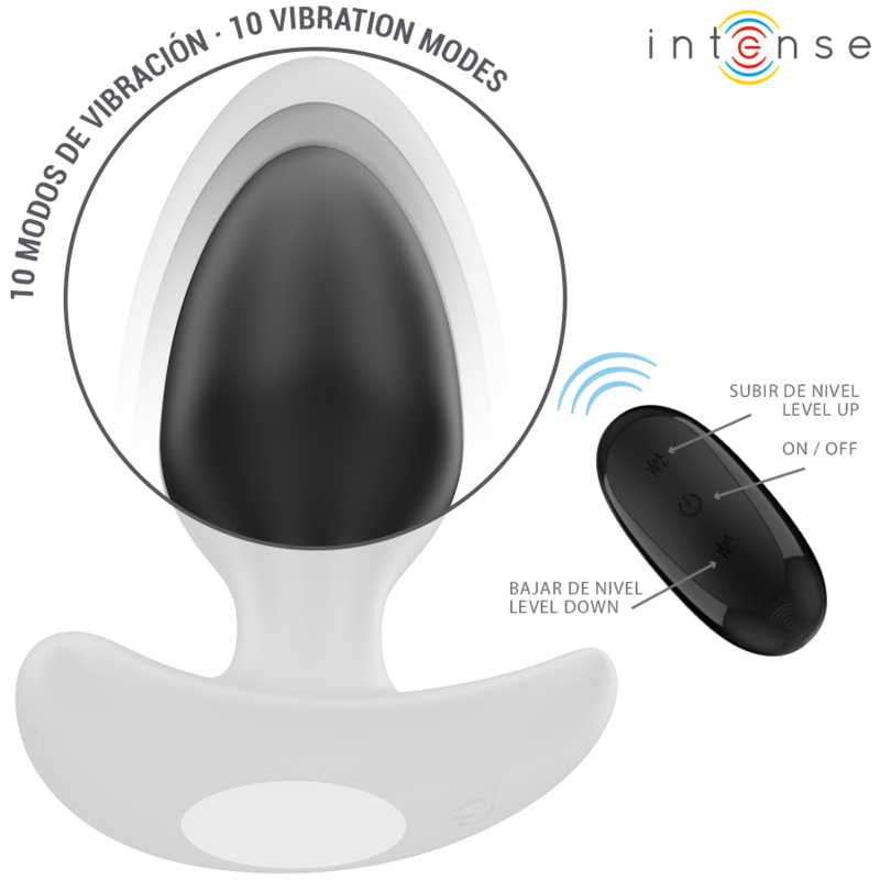 INTENSE - JOEY ANAL PLUG 10 VIBRATIONS NOIR TÉLÉCOMMANDE – Image 4