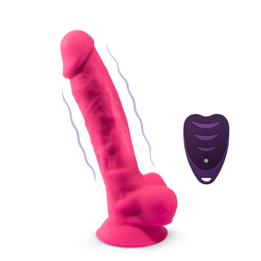 SILEXD - MODÈLE DE PÉNIS RÉALISTE 18 VIBRATIONS ROSE + TÉLÉCOMMANDE LRS – Image 4