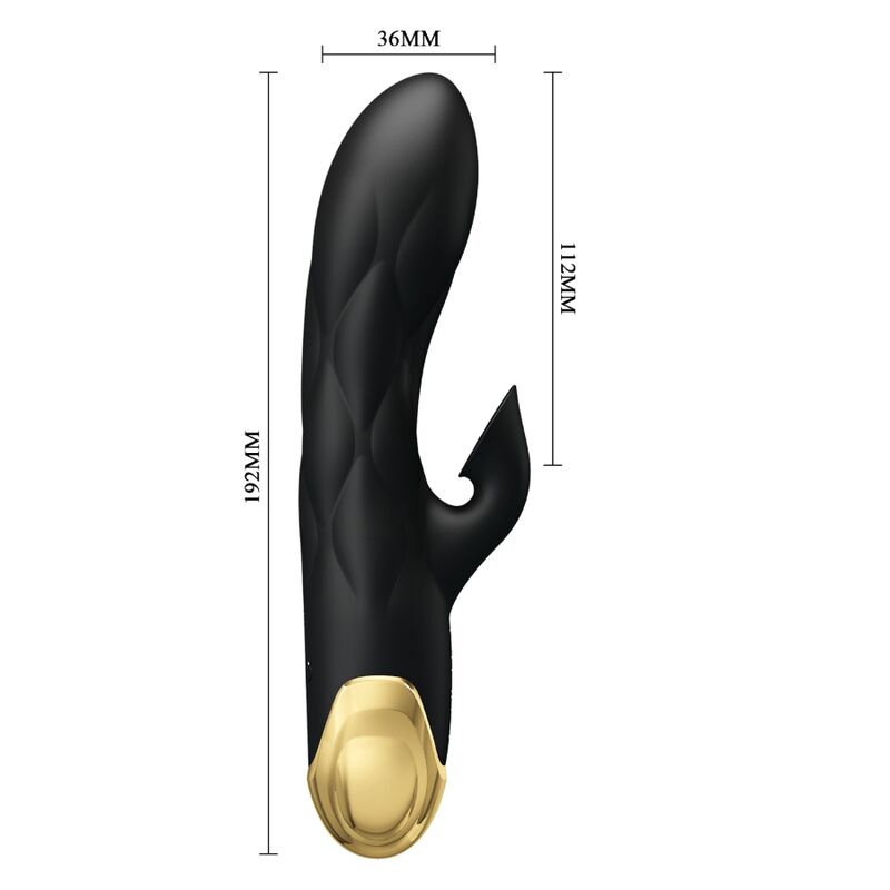 PRETTY LOVE - VIBRATEUR DE LUXE RECHARGEABLE NOIR PLAQUÉ OR – Image 4