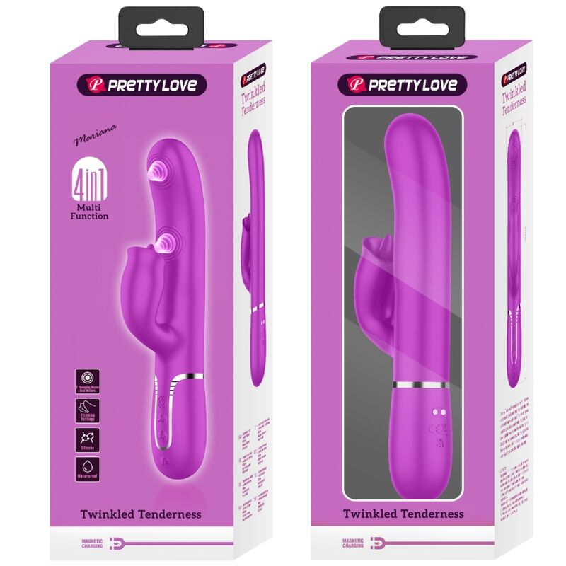 PRETTY LOVE - VIBRATEUR LAPIN À LÉCHER FUCHSIA – Image 4