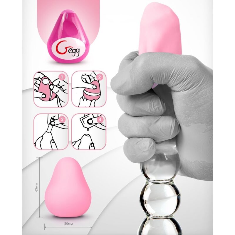 G-VIBE - MASTURBATEUR TEXTURÉ RÉUTILISABLE OEUF ROSE – Image 4