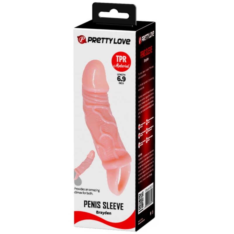 BAILE - GAINE DEXTENSION DE PÉNIS AVEC SANGLE POUR TESTICULES 13,5 CM – Image 4