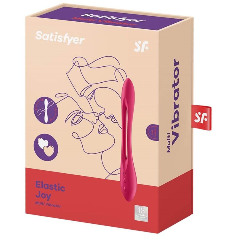 SATISFYER - VIBRATEUR MULTI ELASTIC JOY ROUGE – Image 4