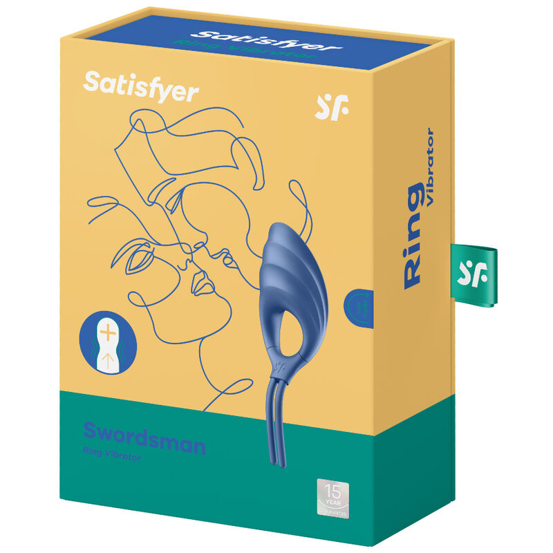SATISFYER - VIBRATEUR ANNEAU SWORDSMAN BLEU – Image 4