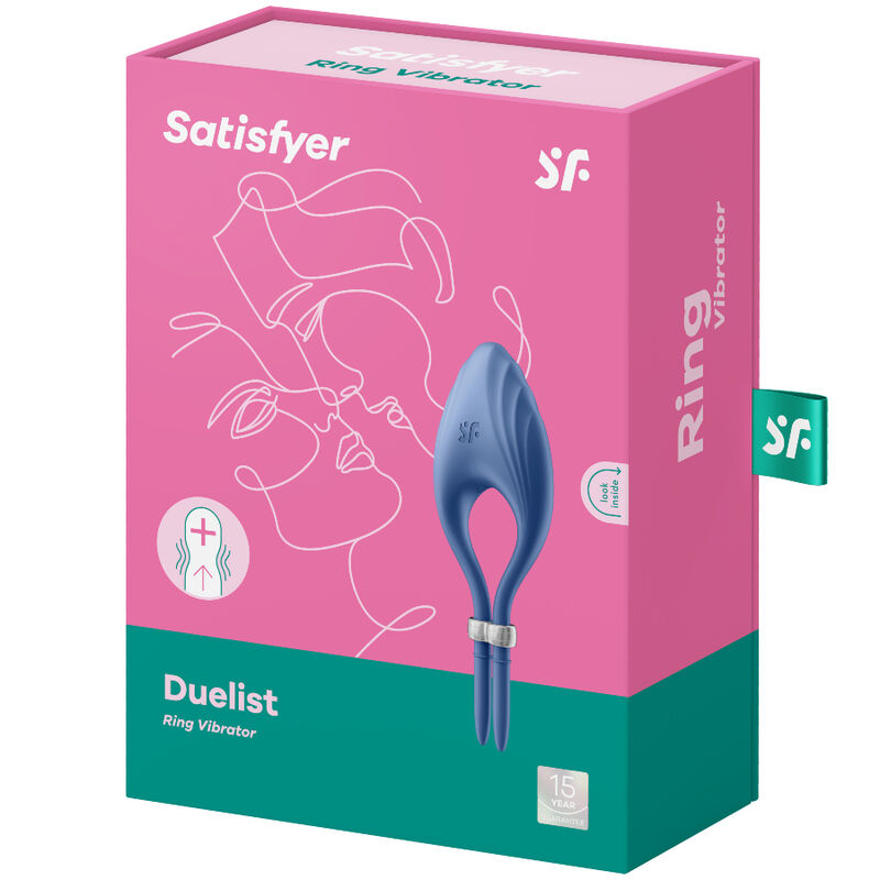 SATISFYER - VIBRATEUR ANNEAU DUELIST BLEU – Image 4