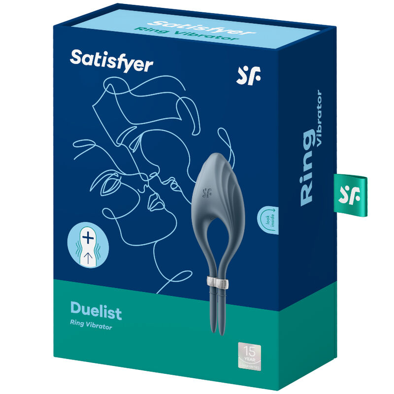SATISFYER - VIBRATEUR ANNEAU DUELIST GRIS – Image 4