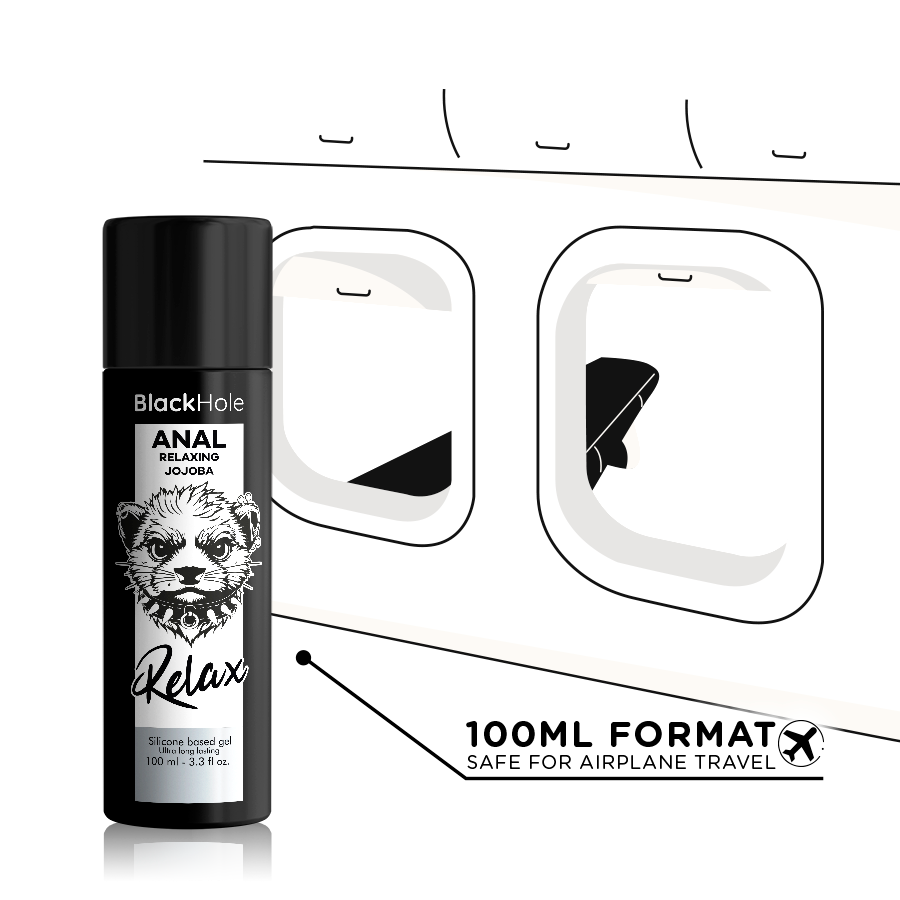 BLACK HOLE - RELAXANT ANAL JOJOBA RELAX BASE SILICONE 100 ML – Image 4