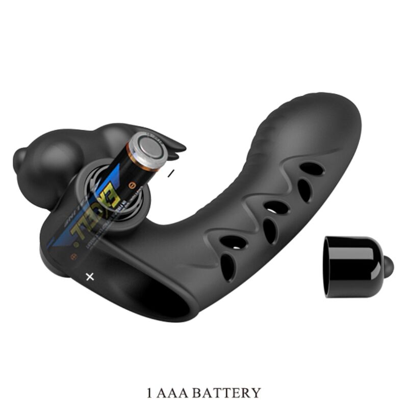 PRETTY LOVE - COUVERCLE DE DOIGT VIBRATEUR LAPIN NOIR VANCE – Image 4