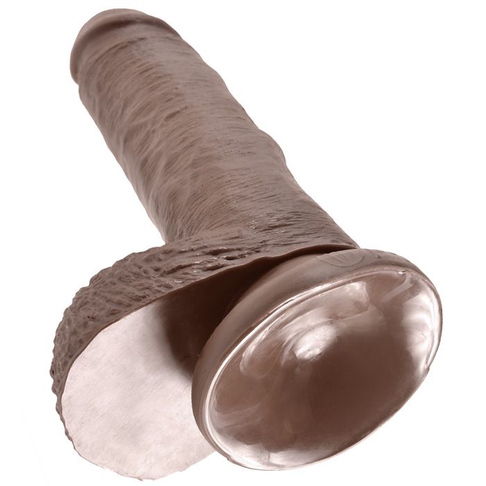 KING COCK - 7 GODE MARRON AVEC BOULES 17.8 CM – Image 5