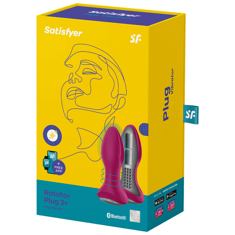 SATISFYER - APPLICATION DE PLUG VIBRANT ROTATOR PLUG 2+ ROUGE – Image 5