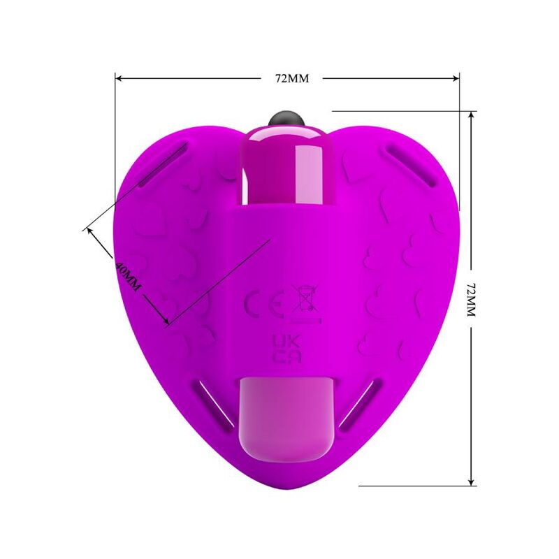 PRETTY LOVE - MASSEUR DE CLITORIS HEARTBEAT 10 MODES DE VIBRATION VIOLET – Image 5