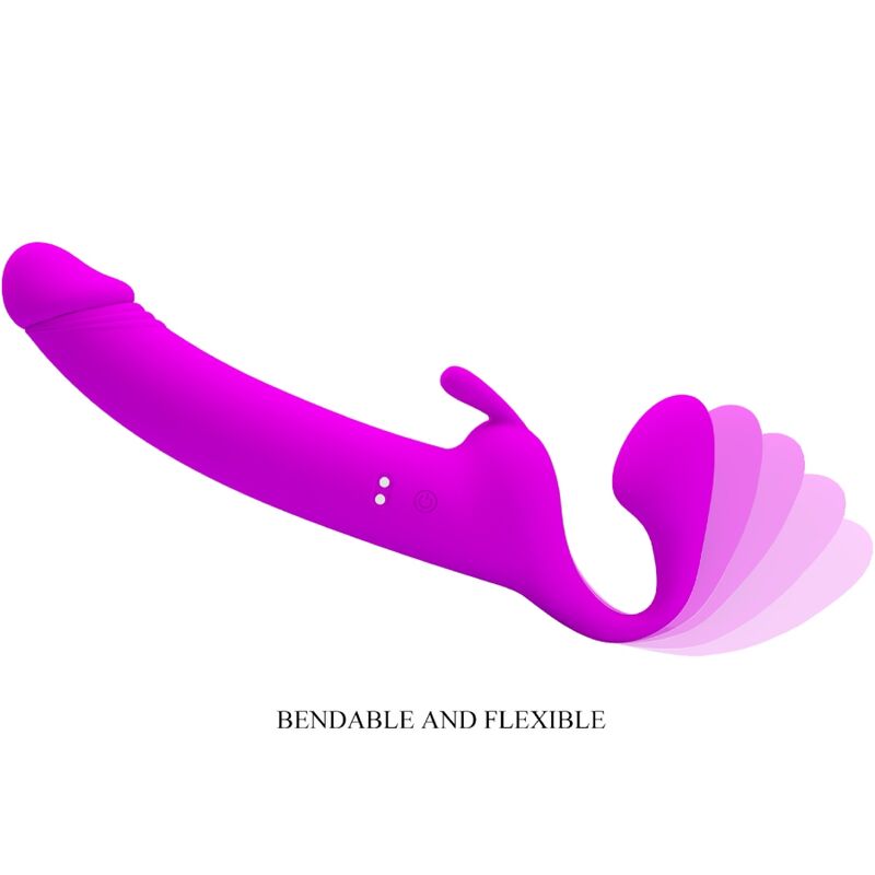 PRETTY LOVE - ZANINI STRAPLESS STRAP-ON 10 VIBRATIONS VIOLET – Image 5