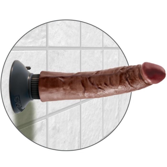 KING COCK - BITE VIBRANTE MARRON 17,78 CM – Image 5