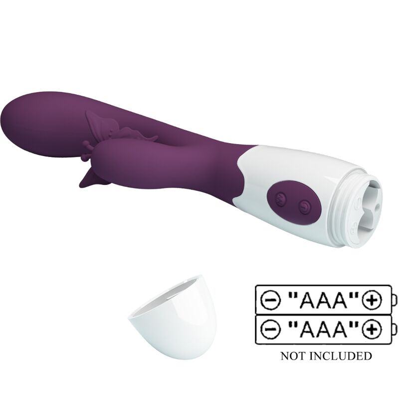 PRETTY LOVE - BUTTERFLY KISS VIBRATEUR RABBIT ET STIMULATEUR DE POINT G VIOLET – Image 5