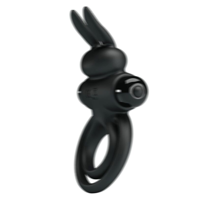 PRETTY LOVE - ANNEAU DE LAPIN VIBRATOR III POUR PÉNIS NOIR – Image 5