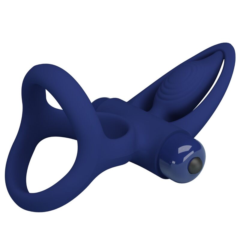 PRETTY LOVE - MAT DOUBLE ANNEAU AVEC VIBRATION & STIMULATEUR BLEU – Image 5