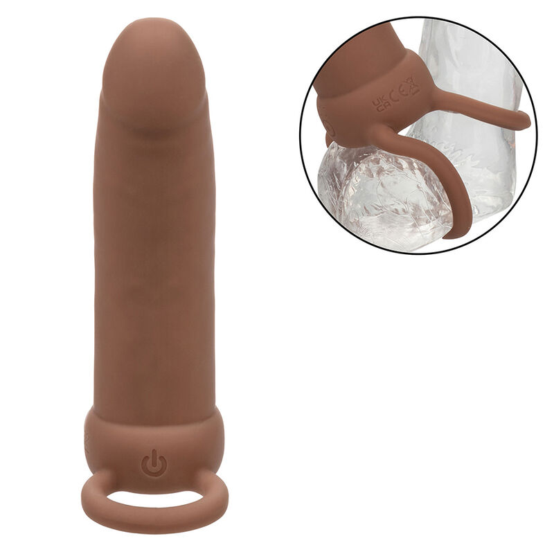 CALEXOTICS - MAXX THICK DOUBLE PÉNÉTRATEUR 10 VIBRATIONS MARRON – Image 5