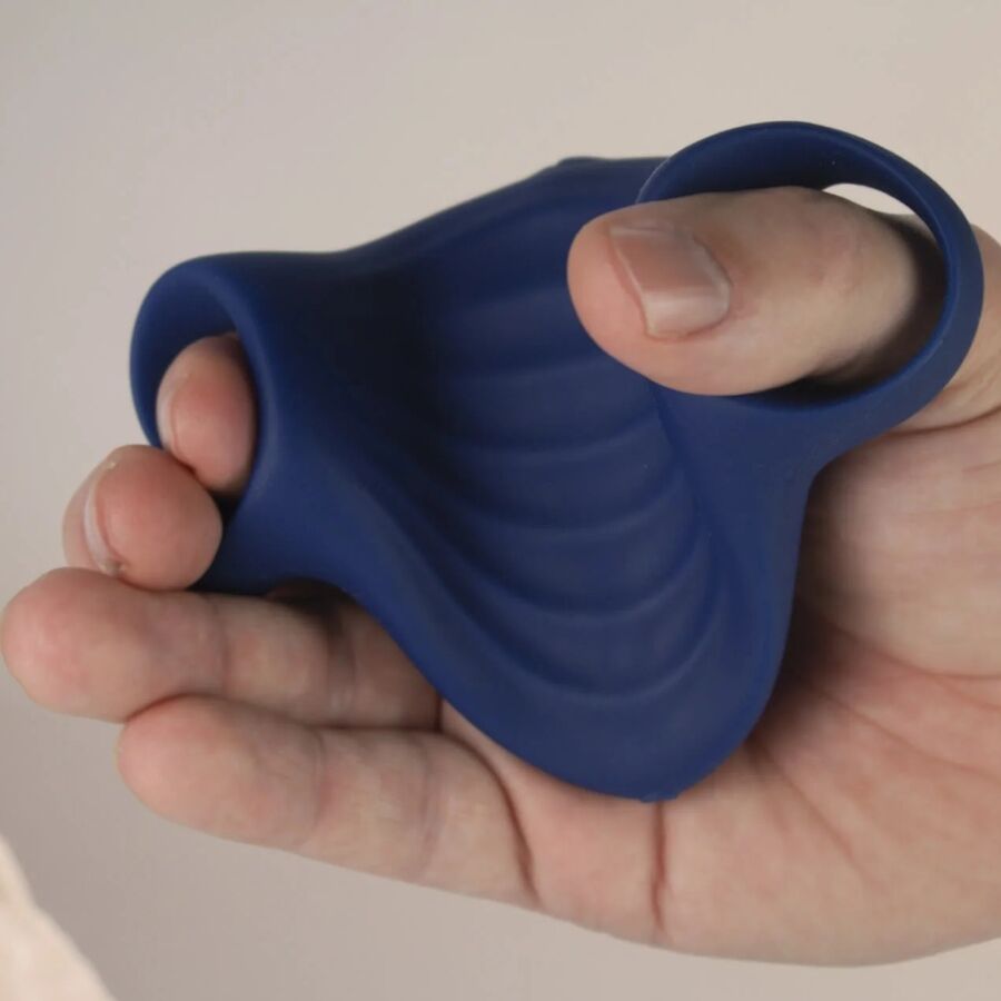 ROCKS-OFF - MASTURBATEUR VIBRATEUR FLEXIBLE PALM BLUE – Image 5