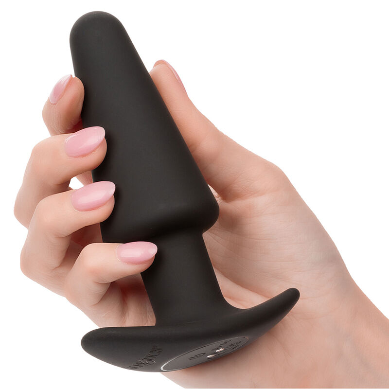 CALEXOTICS - ROCK BOTTOM TAPERED ANAL PLUG 10 VIBRATIONS SILICONE NOIR – Image 6