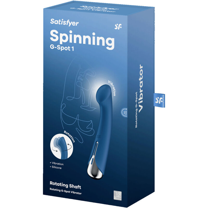 SATISFYER - SPINNING G-SPORT 1 VIBRATEUR ROTATOR BLEU – Image 6