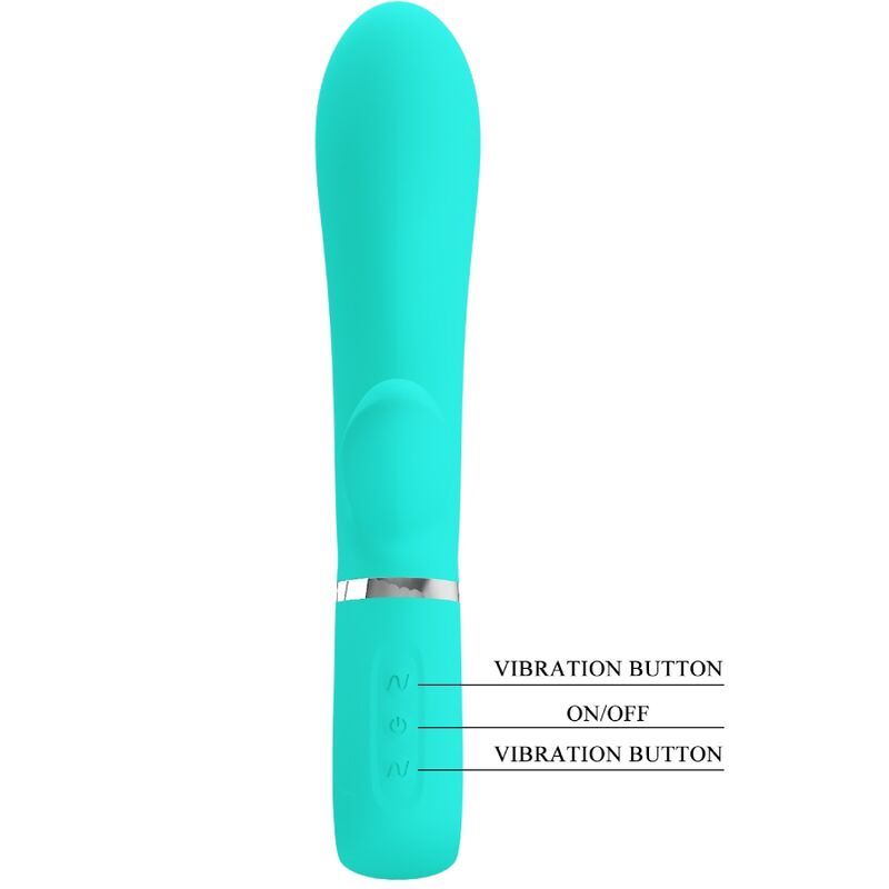 PRETTY LOVE - VIBRATEUR MULTIFONCTION G-SPOT THOMAS VERT AQUA – Image 6