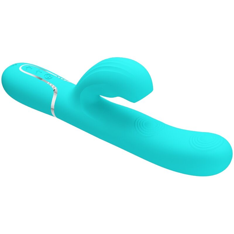 PRETTY LOVE - PERLITA VIBRATEUR MULTIFONCTION 3 EN 1 POINT G VERT AQUA – Image 6