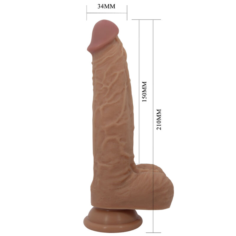 PRETTY LOVE - GODE EN SILICONE JONATHAN 3 VIBRATIONS + 3 MESURES DINSERTION TÉLÉCOMMANDE 21 CM – Image 6