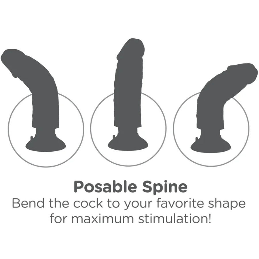 KING COCK - BITE VIBRANTE MARRON 20,32 CM – Image 6