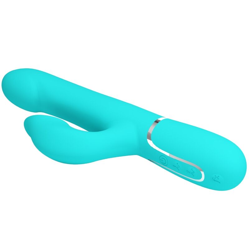 PRETTY LOVE - PERLES VIBRATEUR LAPIN VERT AQUA – Image 6