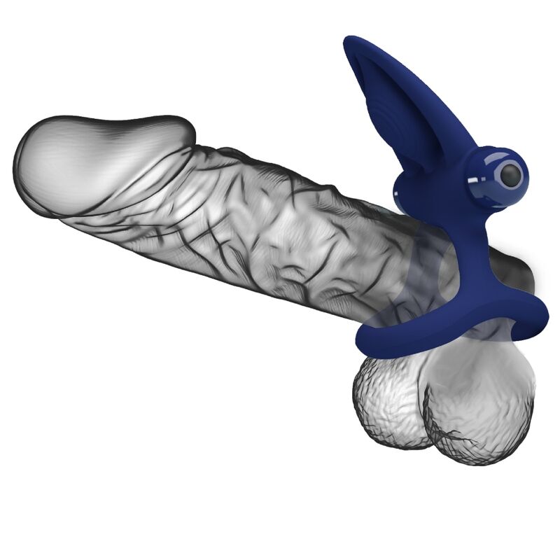 PRETTY LOVE - MAT DOUBLE ANNEAU AVEC VIBRATION & STIMULATEUR BLEU – Image 6
