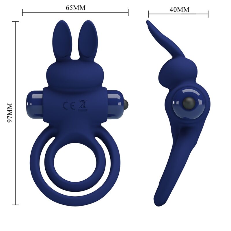 PRETTY LOVE - DAREY DOUBLE ANNEAU VIBRANT LAPIN BLEU – Image 6