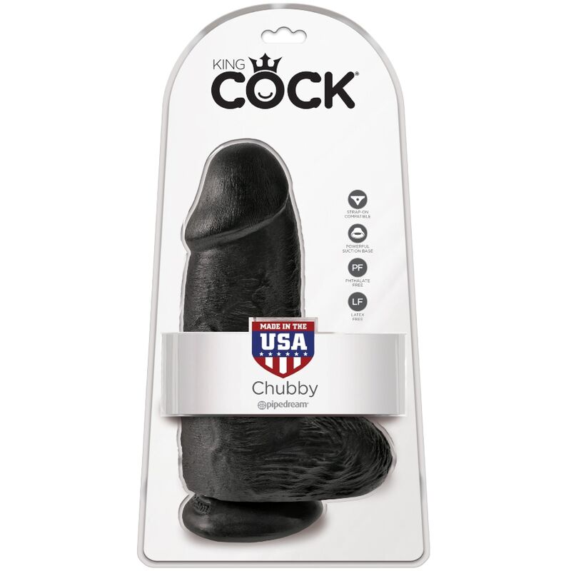 KING COCK - PÉNIS RÉALISTE CHUBBY 23 CM NOIR – Image 6