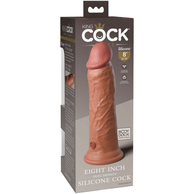 KING COCK - ELITE GODE RÉALISTE EN SILICONE 20.3 CM CARAMEL – Image 6