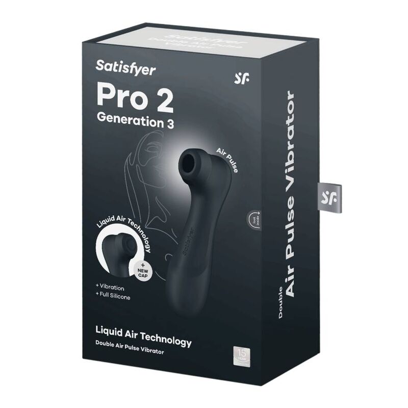 SATISFYER - PRO 2 GÉNÉRATION 3 TECHNOLOGIE AIR LIQUIDE NOIR – Image 6