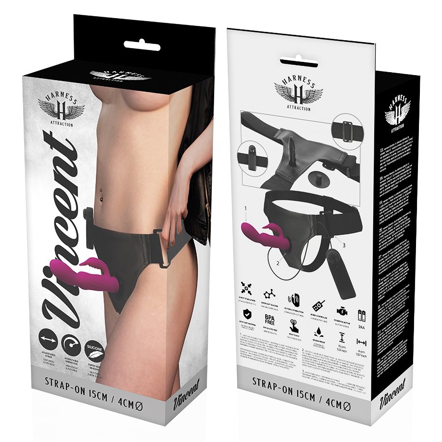 HARNESS ATTRACTION - RNES VIBRATEUR LAPIN VINCENT 15 CM -O- 4 CM – Image 7