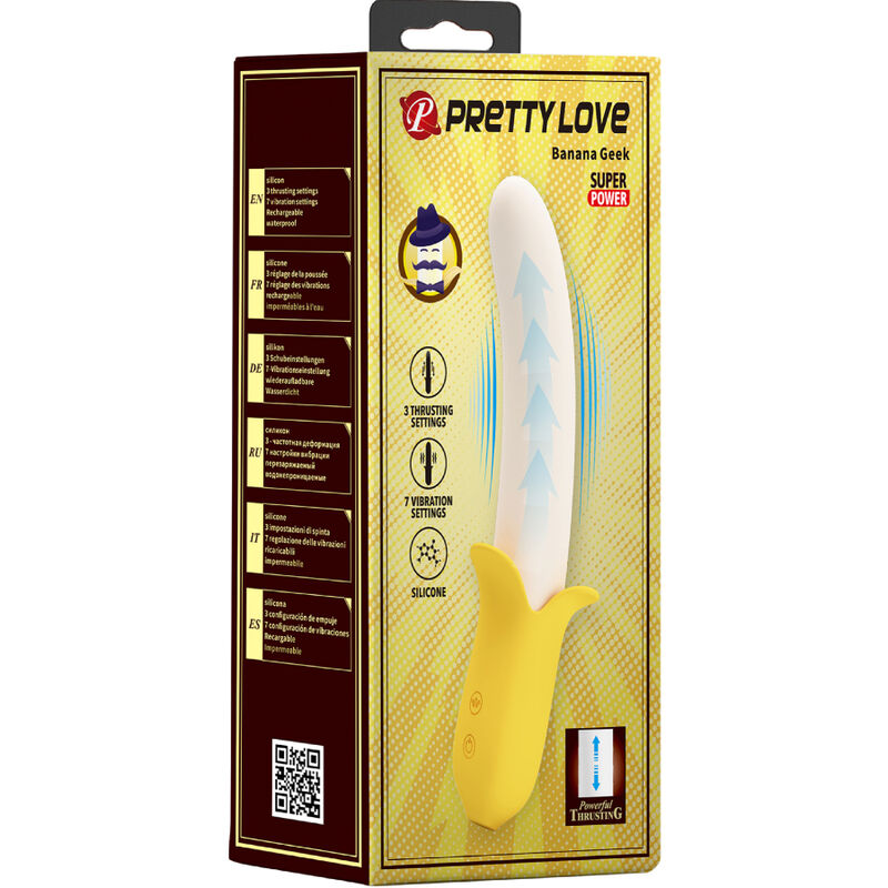 PRETTY LOVE - BANANA GEEK SUPER POWER 7 VIBRATIONS UP&DOWN SILICONE NOIR – Image 7