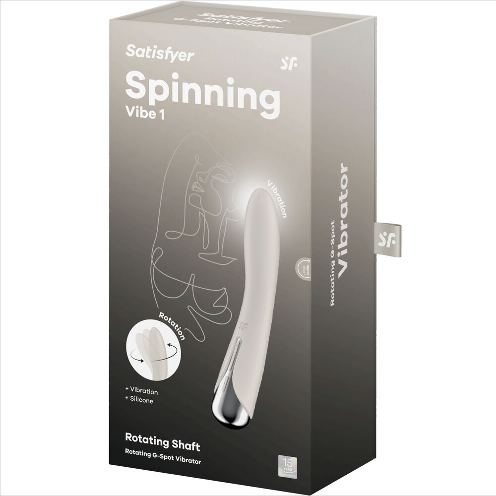 SATISFYER - VIBRATEUR ROTATEUR SPINNING VIBE 1 G-SPOT BEIGE – Image 7