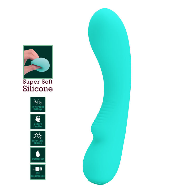 PRETTY LOVE - VIBRATEUR RECHARGEABLE PRESCOTT VERT AQUA – Image 7