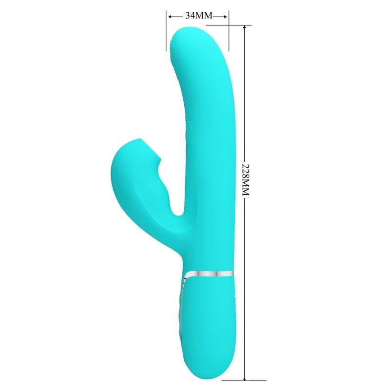 PRETTY LOVE - PERLITA VIBRATEUR MULTIFONCTION 3 EN 1 POINT G VERT AQUA – Image 7