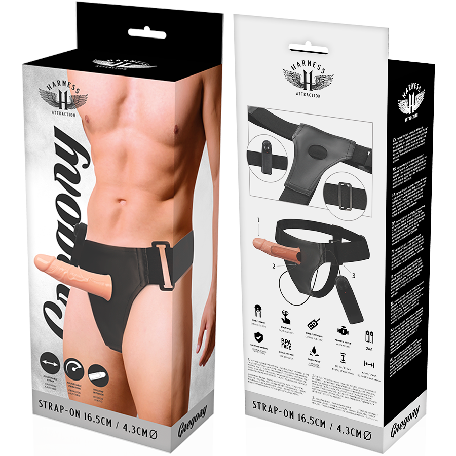 HARNESS ATTRACTION - GREGORY HOLLOW RNES AVEC VIBRATEUR 16.5 CM -O- 4.3 CM – Image 7