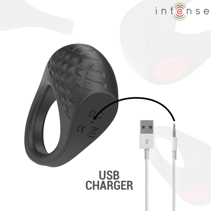 INTENSE - CLOVER VIBRATEUR ANNEAU PÉNIS 10 VIBRATIONS NOIR – Image 7