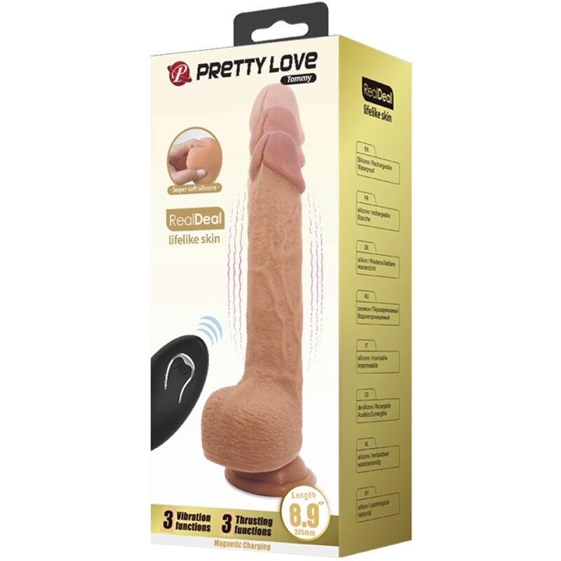 PRETTY LOVE - VIBRATEUR GODE RÉALISTE TOMMY 22.5 CM – Image 7