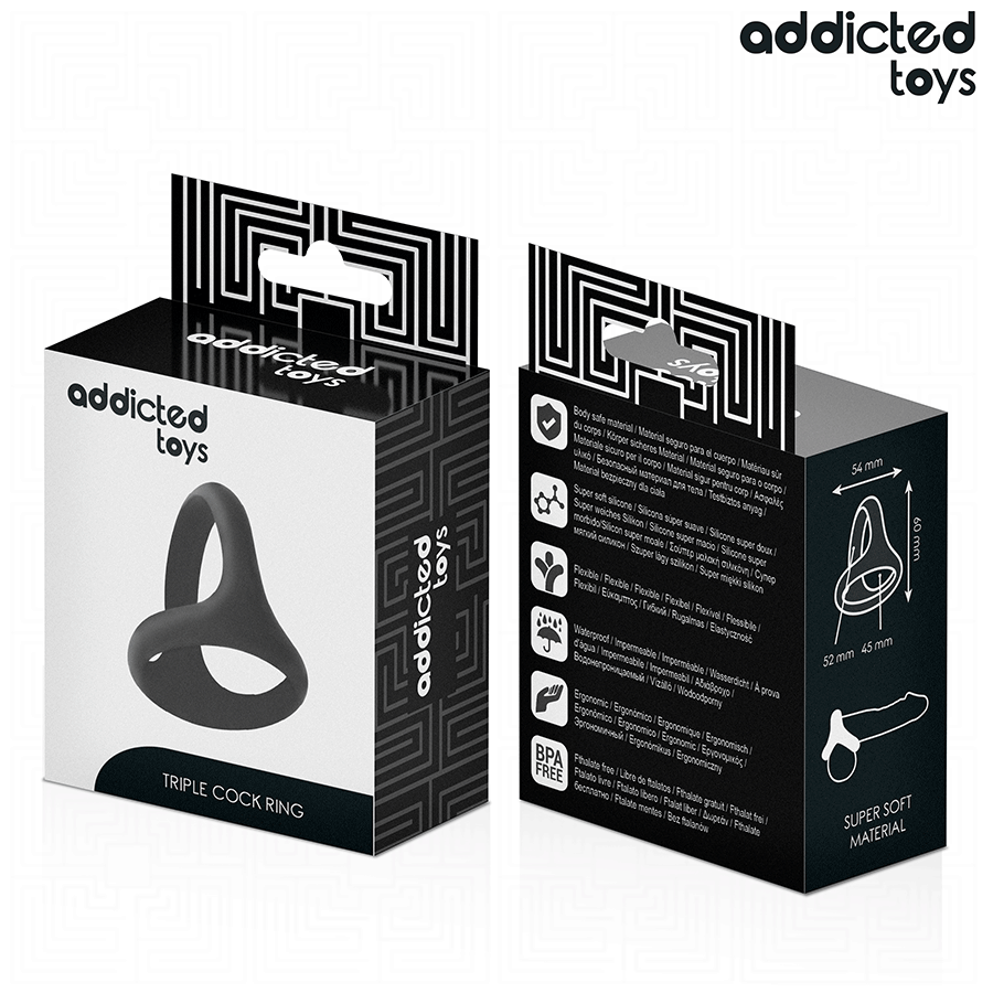 ADDICTED TOYS - ANNEAU PÉNIS TRIPLE ÉPAIS – Image 7