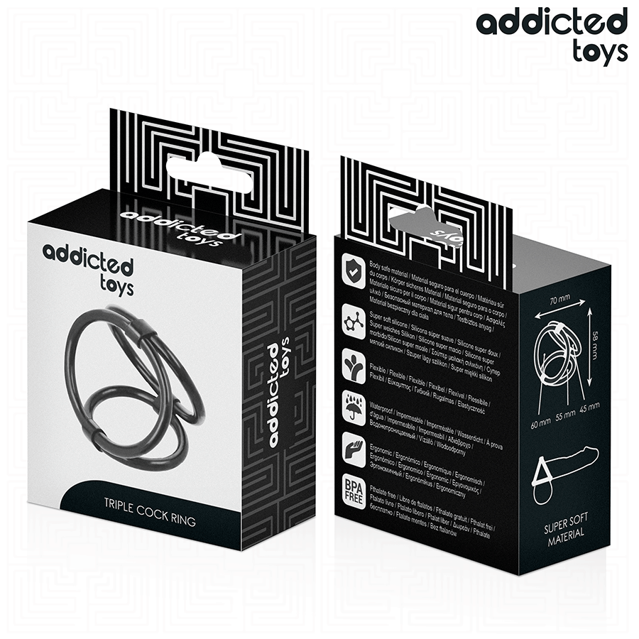 ADDICTED TOYS - ANNEAU PÉNIS TRIPLE – Image 7