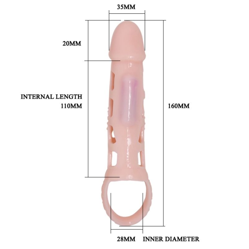 PRETTY LOVE - HOUSSE DEXTENSION DE PÉNIS HARRISON AVEC VIBRATION ET SANGLE 13.5 CM – Image 7