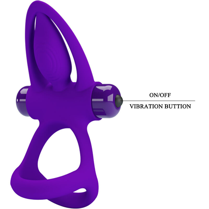 PRETTY LOVE - ANNEAU VIBRATEUR 10 VIBRATIONS SILICONE VIOLETTE – Image 7