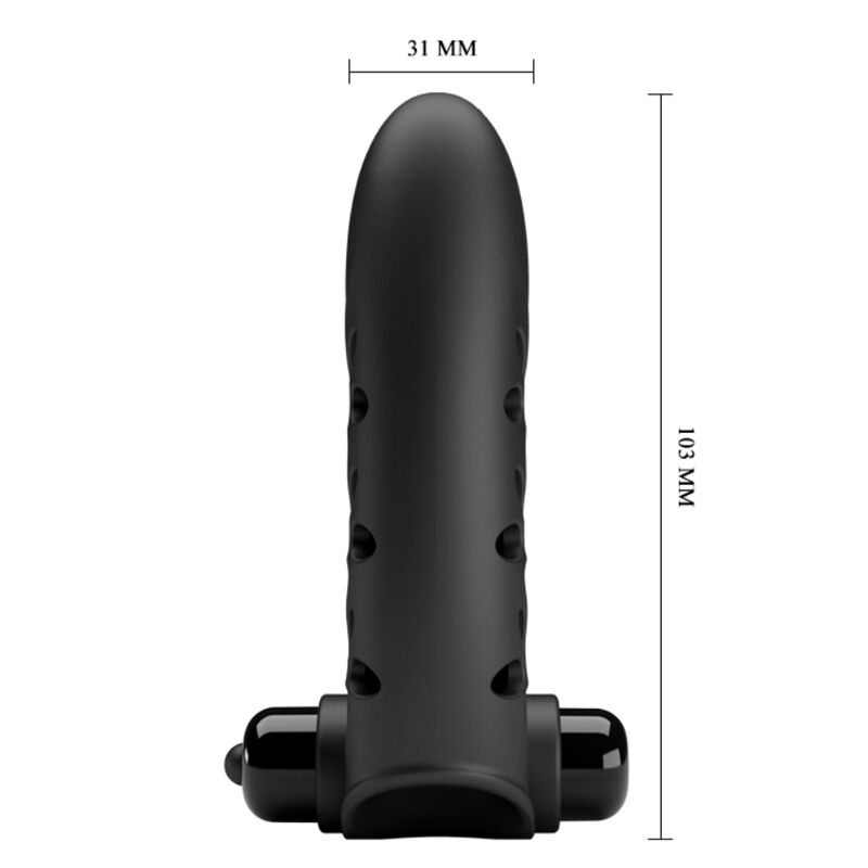 PRETTY LOVE - COUVERCLE DE DOIGT VIBRATEUR LAPIN NOIR VANCE – Image 7